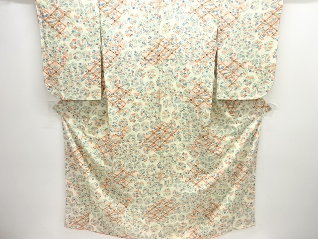 JAPANESE KIMONO / KOMON / FLOWER ROUNDEL